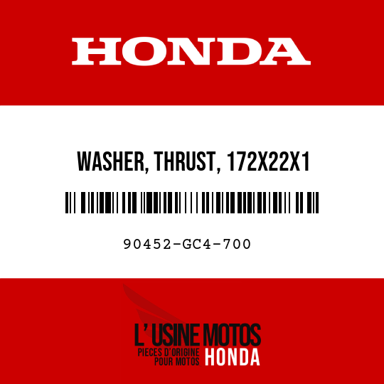 image de 90452-GC4-700 WASHER, THRUST, 172X22X1