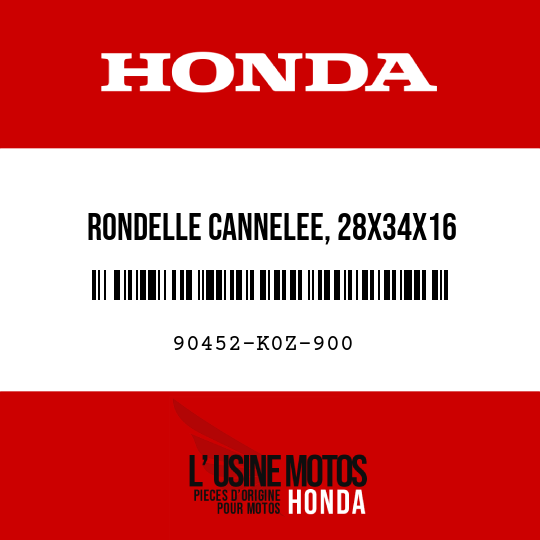 image de 90452-K0Z-900 RONDELLE CANNELEE, 28X34X16