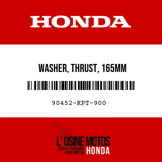 image de 90452-KPT-900 WASHER, THRUST, 165MM