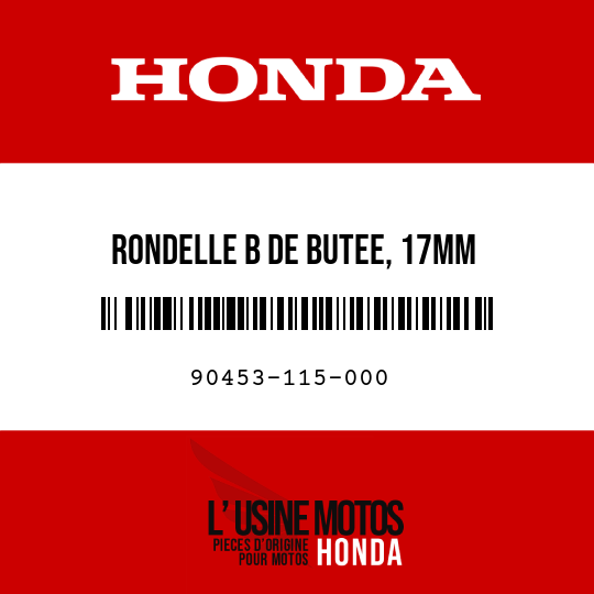 image de 90453-115-000 RONDELLE B DE BUTEE, 17MM