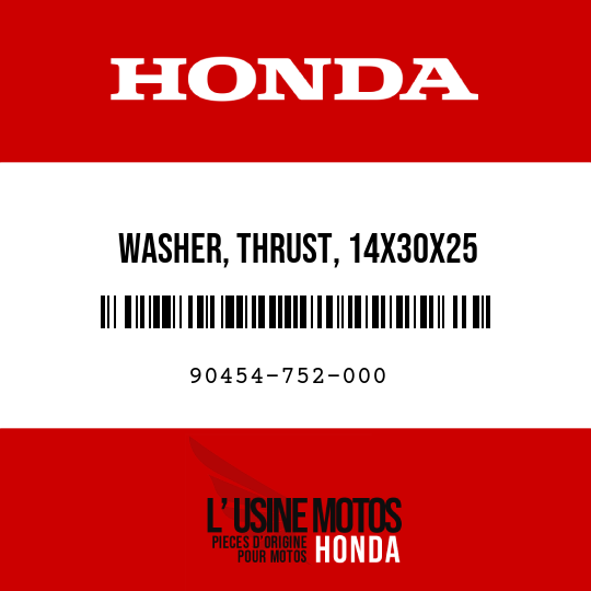 image de 90454-752-000 WASHER, THRUST, 14X30X25