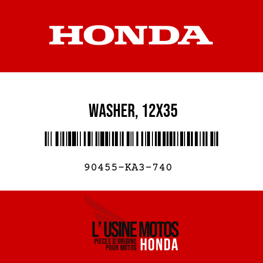 image de 90455-KA3-740 WASHER, 12X35