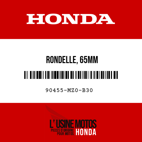 image de 90455-MZ0-B30 RONDELLE, 65MM