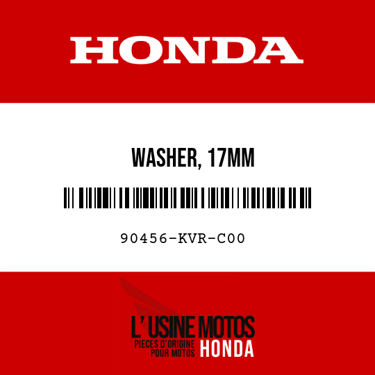 image de 90456-KVR-C00 WASHER, 17MM