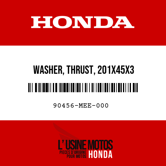 image de 90456-MEE-000 WASHER, THRUST, 201X45X3