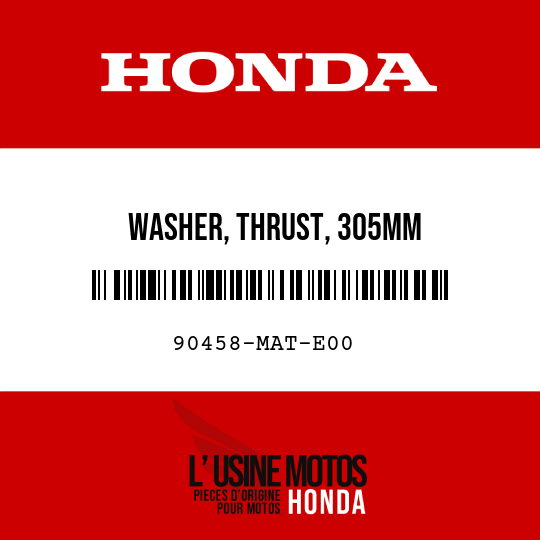 image de 90458-MAT-E00 WASHER, THRUST, 305MM