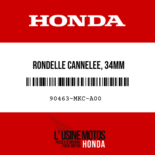 image de 90463-MKC-A00 RONDELLE CANNELEE, 34MM