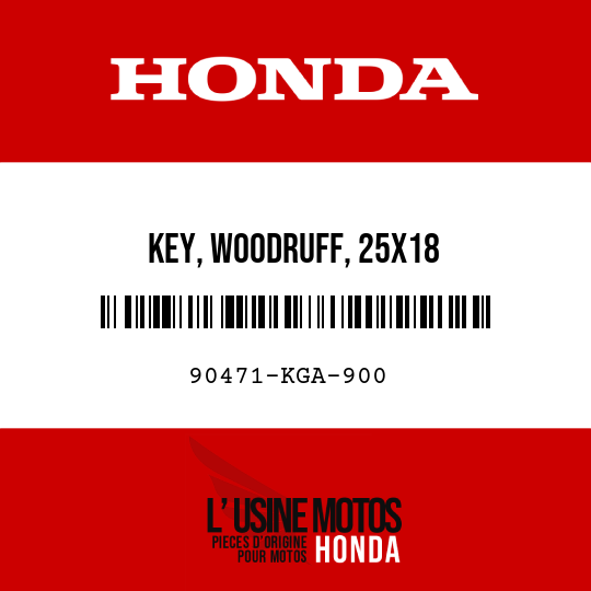 image de 90471-KGA-900 KEY, WOODRUFF, 25X18