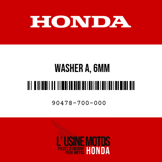 image de 90478-700-000 WASHER A, 6MM