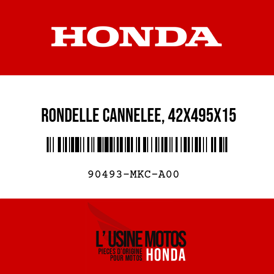 image de 90493-MKC-A00 RONDELLE CANNELEE, 42X495X15