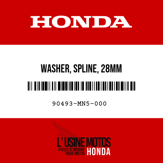 image de 90493-MN5-000 WASHER, SPLINE, 28MM