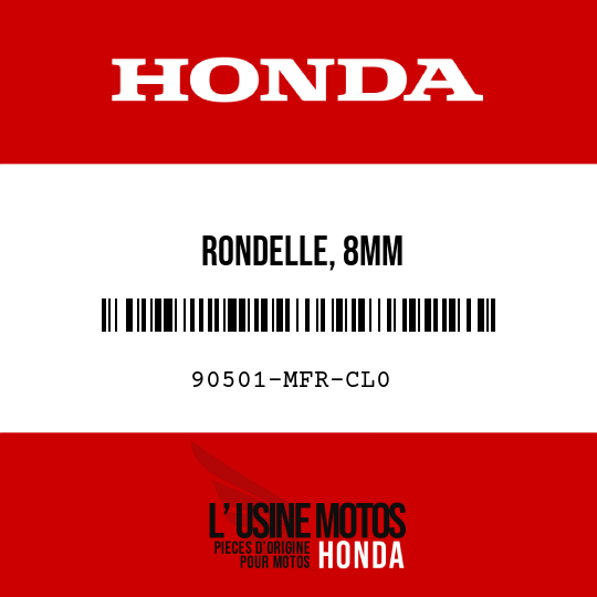 image de 90501-MFR-CL0 RONDELLE, 8MM