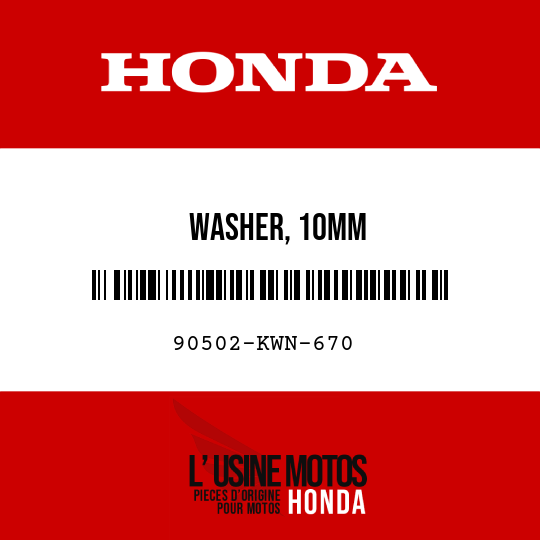 image de 90502-KWN-670 WASHER, 10MM