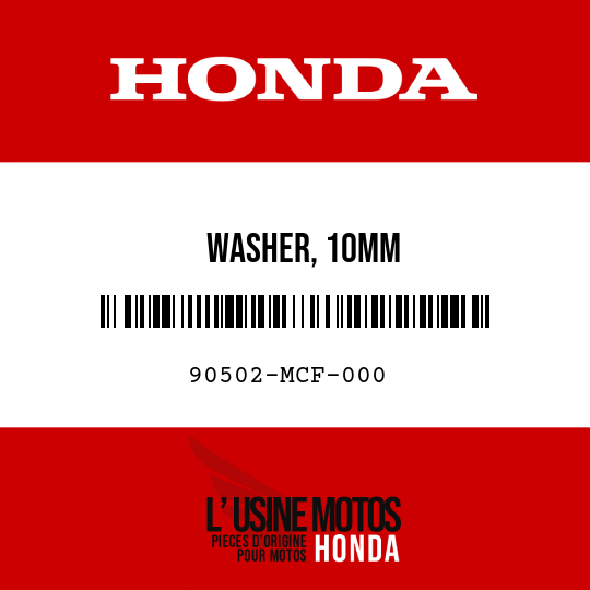 image de 90502-MCF-000 WASHER, 10MM