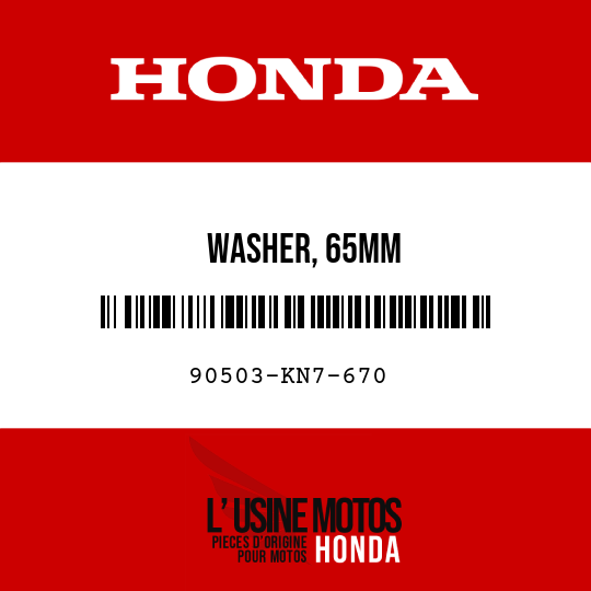 image de 90503-KN7-670 WASHER, 65MM