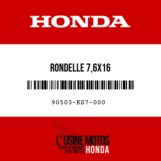 image de 90503-KS7-000 RONDELLE 7,6X16