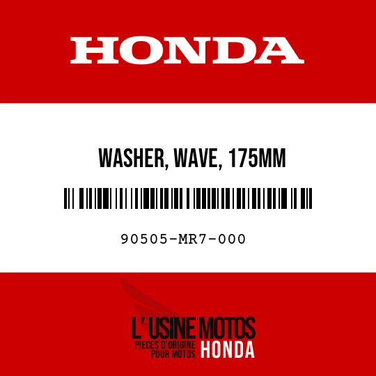 image de 90505-MR7-000 WASHER, WAVE, 175MM