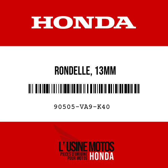 image de 90505-VA9-K40 RONDELLE, 13MM