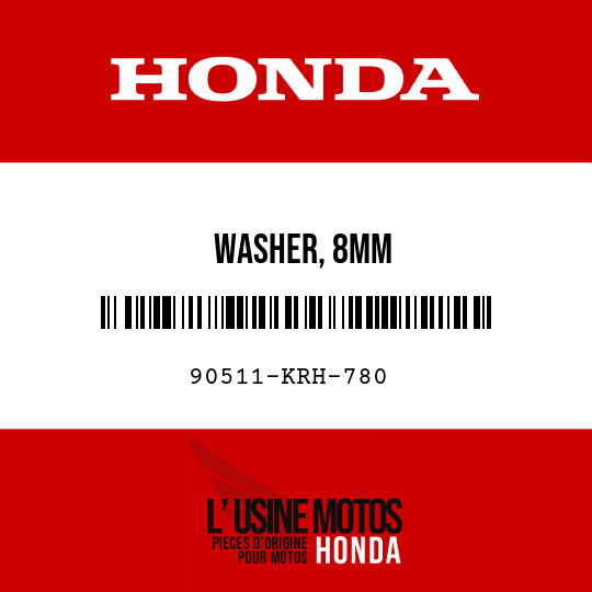 image de 90511-KRH-780 WASHER, 8MM
