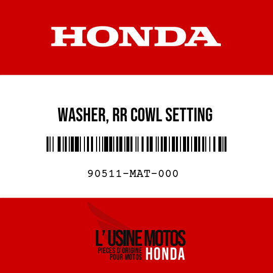 image de 90511-MAT-000 WASHER, RR COWL SETTING