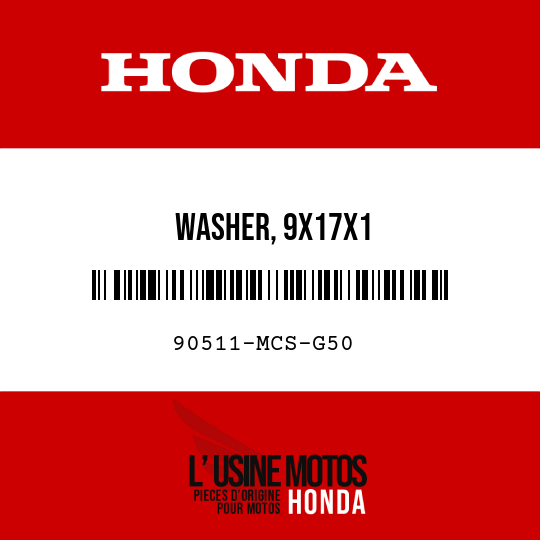 image de 90511-MCS-G50 WASHER, 9X17X1
