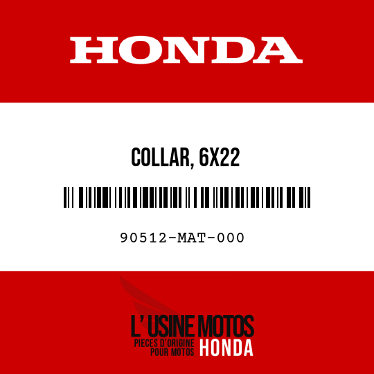 image de 90512-MAT-000 COLLAR, 6X22
