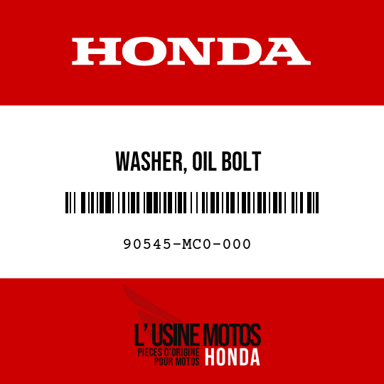 image de 90545-MC0-000 WASHER, OIL BOLT