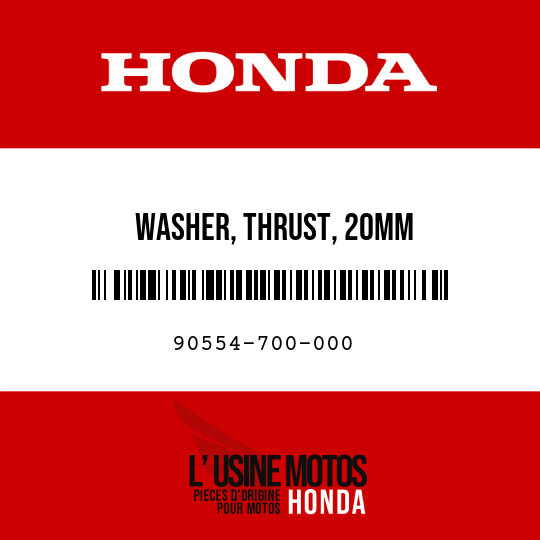 image de 90554-700-000 WASHER, THRUST, 20MM