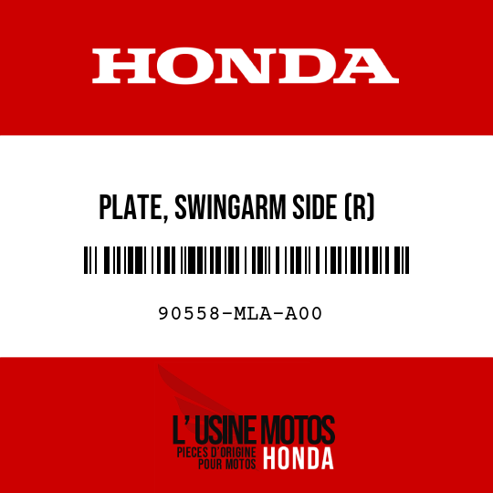 image de 90558-MLA-A00 PLATE, SWINGARM SIDE (R)