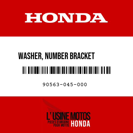 image de 90563-045-000 WASHER, NUMBER BRACKET        MOUNTING