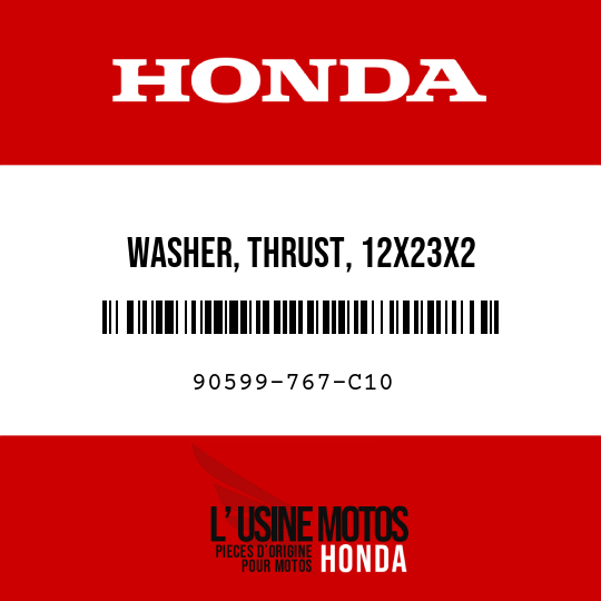 image de 90599-767-C10 WASHER, THRUST, 12X23X2
