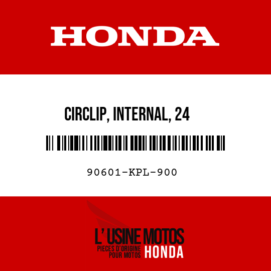 image de 90601-KPL-900 CIRCLIP, INTERNAL, 24