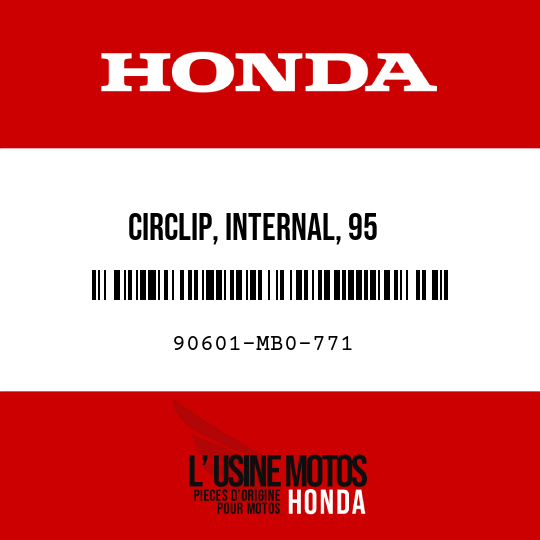 image de 90601-MB0-771 CIRCLIP, INTERNAL, 95