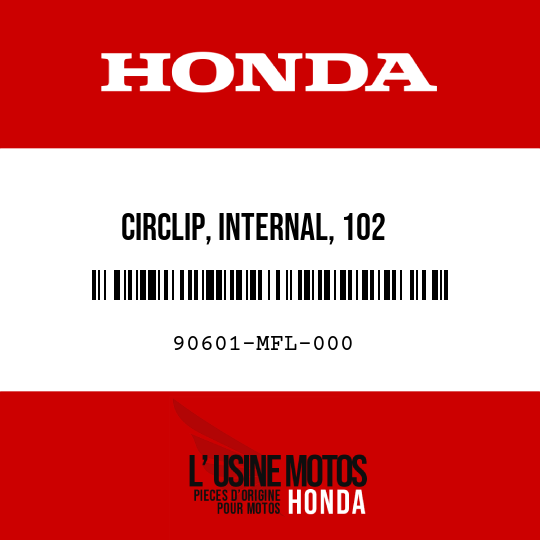 image de 90601-MFL-000 CIRCLIP, INTERNAL, 102