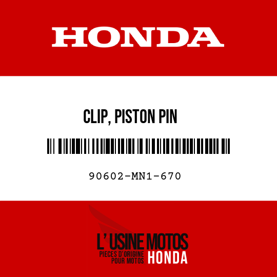 image de 90602-MN1-670 CLIP, PISTON PIN