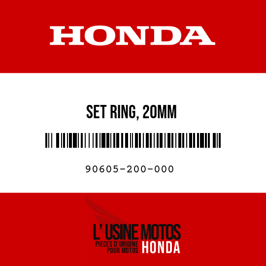 image de 90605-200-000 SET RING, 20MM