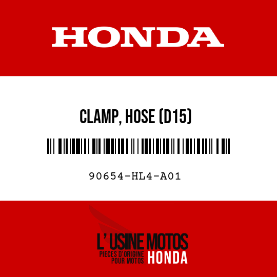 image de 90654-HL4-A01 CLAMP, HOSE (D15)