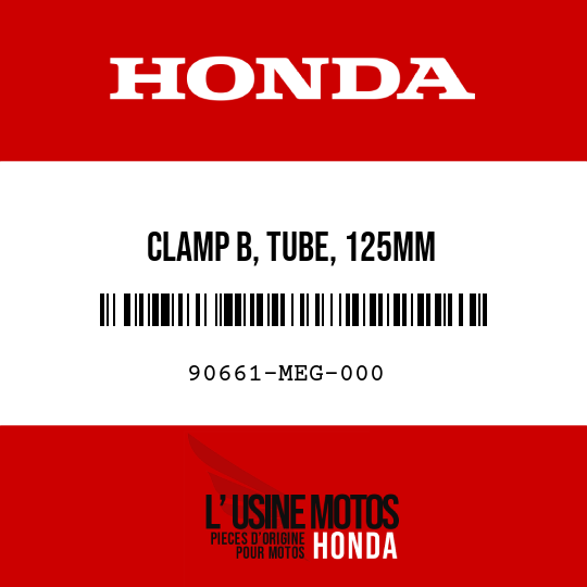 image de 90661-MEG-000 CLAMP B, TUBE, 125MM