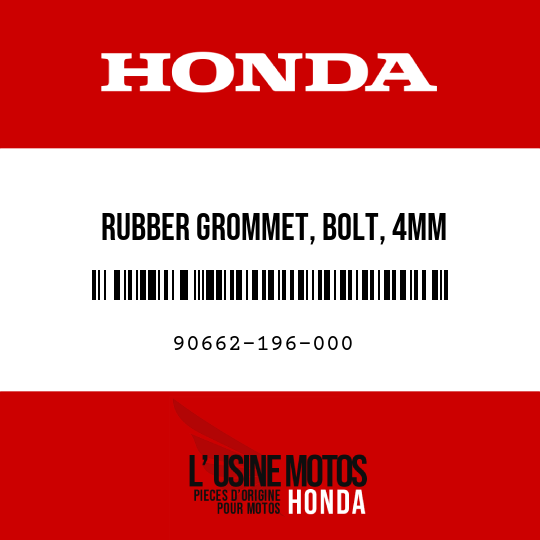 image de 90662-196-000 RUBBER GROMMET, BOLT, 4MM