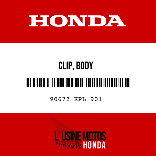 image de 90672-KPL-901 CLIP, BODY