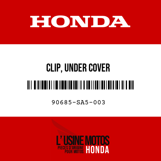 image de 90685-SA5-003 CLIP, UNDER COVER