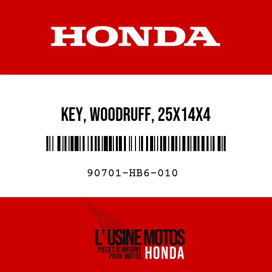 image de 90701-HB6-010 KEY, WOODRUFF, 25X14X4