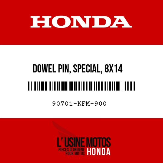 image de 90701-KFM-900 DOWEL PIN, SPECIAL, 8X14