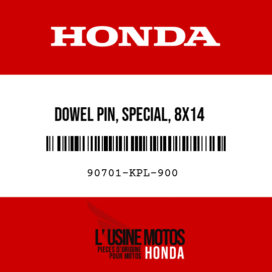image de 90701-KPL-900 DOWEL PIN, SPECIAL, 8X14
