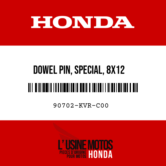 image de 90702-KVR-C00 DOWEL PIN, SPECIAL, 8X12