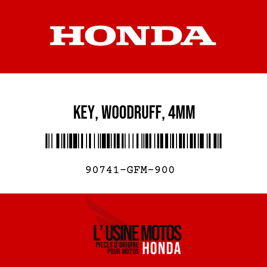 image de 90741-GFM-900 KEY, WOODRUFF, 4MM