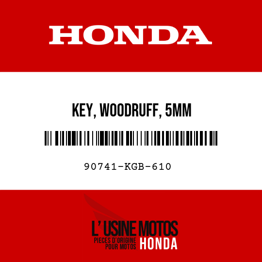 image de 90741-KGB-610 KEY, WOODRUFF, 5MM