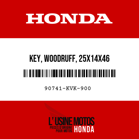 image de 90741-KVK-900 KEY, WOODRUFF, 25X14X46