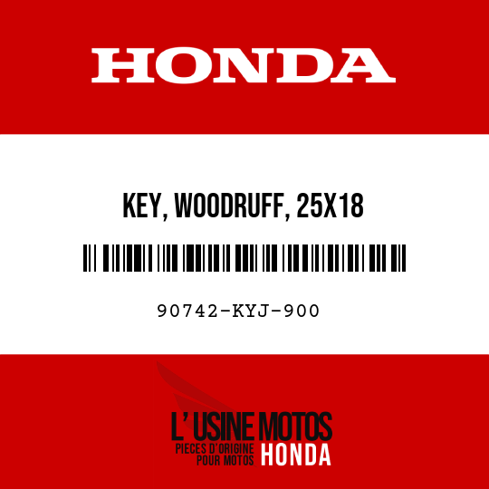 image de 90742-KYJ-900 KEY, WOODRUFF, 25X18