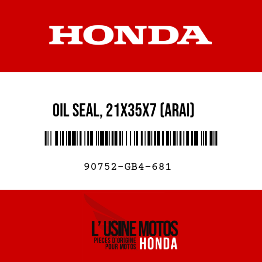 image de 90752-GB4-681 OIL SEAL, 21X35X7 (ARAI)